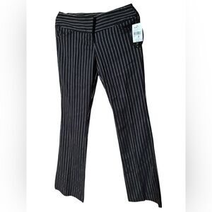 My Michelle Black and White Boot Cut Pinstriped Pants